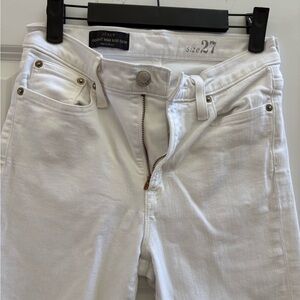 J. Crew Women's High-Rise Jeans in White